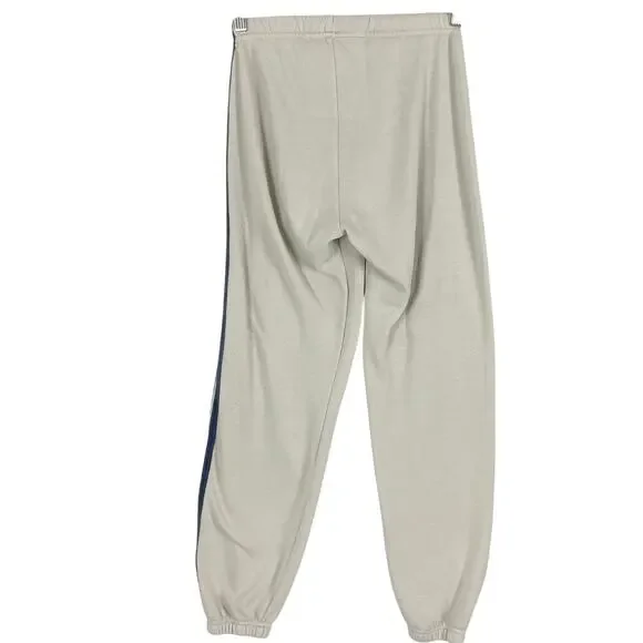 AVIATOR NATION Sweatpants S Cream Rainbow-Stripes Logo-Embroidery Jogger USA - Picture 3 of 14